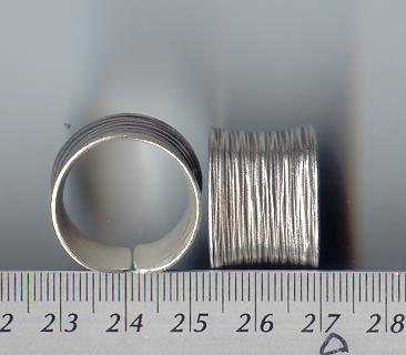 Thai Karen Hill Tribe Silver Striped Ring RR037 