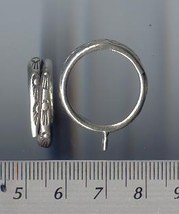 Thai Karen Hill Tribe Silver Sun Printed Ring RR127 