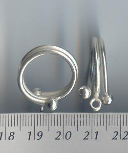 Thai Karen Hill Tribe Silver Plain Head Ring RR129 