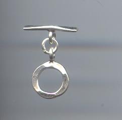 Thai Karen Hill Tribe Toggles and Findings Silver Plain Circle Toggle TG064 