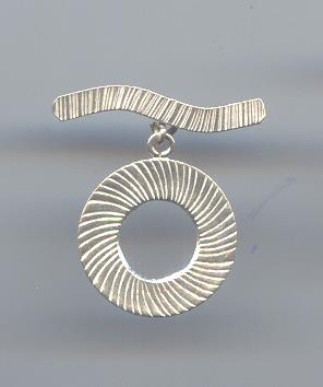 Thai Karen Hill Tribe Toggles and Findings Silver Rugged Circle Toggle TG072 