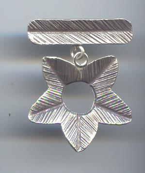 Thai Karen Hill Tribe Toggles and Findings Silver Flower Toggle TG081 