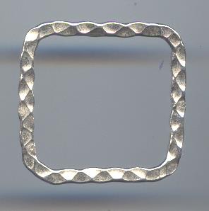 Thai Karen Hill Tribe Toggles and Findings Silver Hammered Rectangle Ring TG101 
